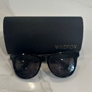 Wildfox Glossy Black Sunglasses with Wildfox Case